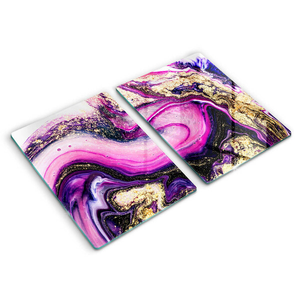 Placă din sticla protectie perete Design abstract auriu