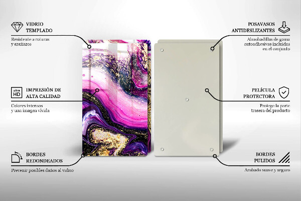 Placă din sticla protectie perete Design abstract auriu