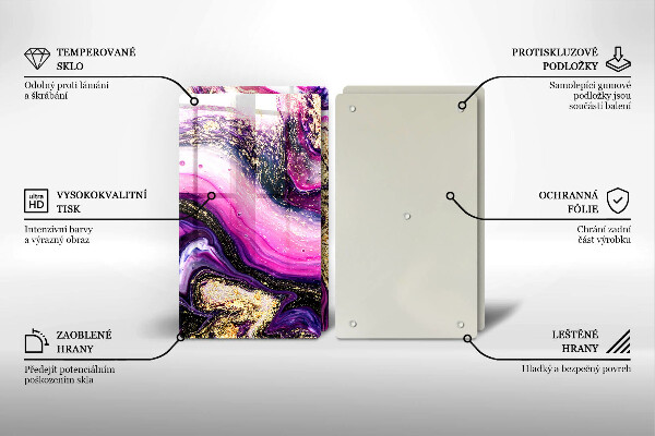 Placă din sticla protectie perete Design abstract auriu