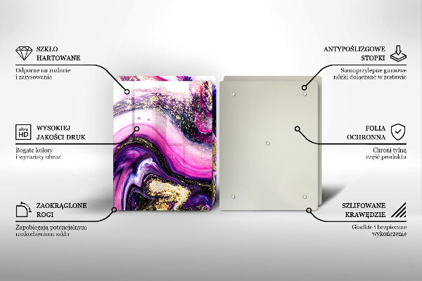 Placă din sticla protectie perete Design abstract auriu