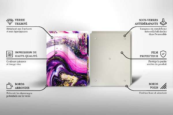 Placă din sticla protectie perete Design abstract auriu