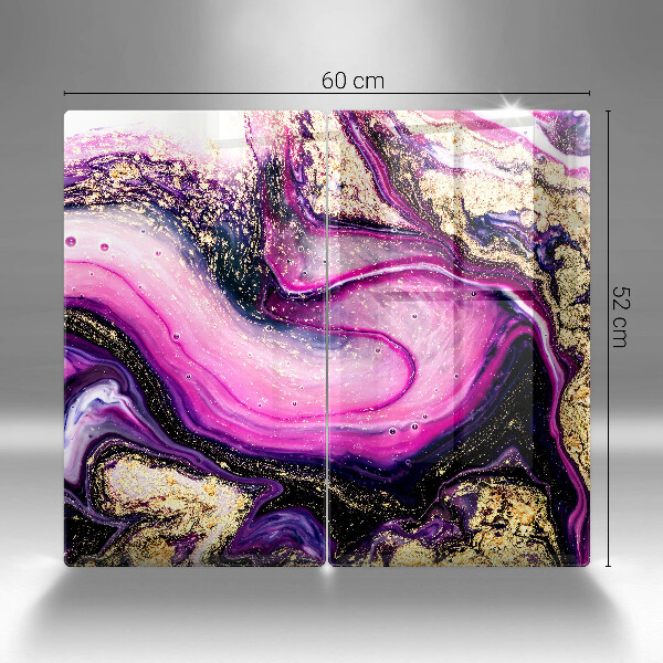 Placă din sticla protectie perete Design abstract auriu