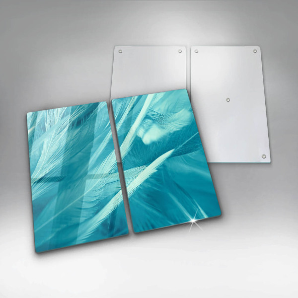 Placă din sticla protectie perete Pene delicate