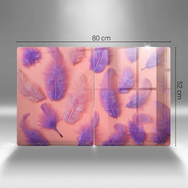 Placă din sticla protectie perete Pene pufoase