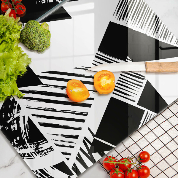 Placă din sticla protectie perete Triunghiuri geometrice