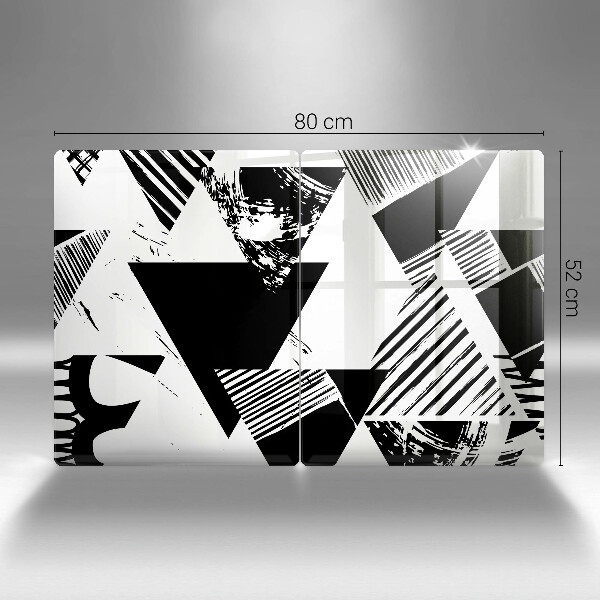 Placă din sticla protectie perete Triunghiuri geometrice