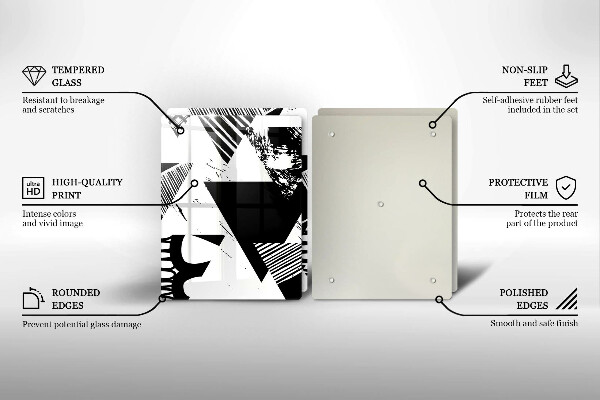 Placă din sticla protectie perete Triunghiuri geometrice