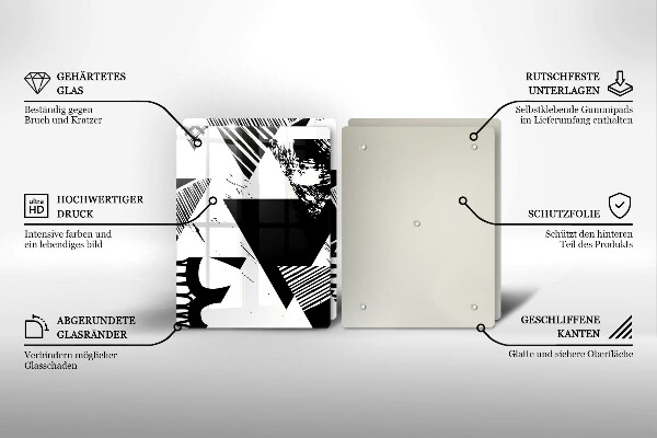 Placă din sticla protectie perete Triunghiuri geometrice