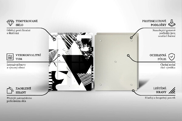 Placă din sticla protectie perete Triunghiuri geometrice