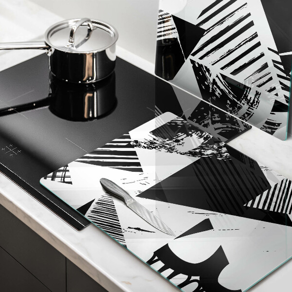 Placă din sticla protectie perete Triunghiuri geometrice