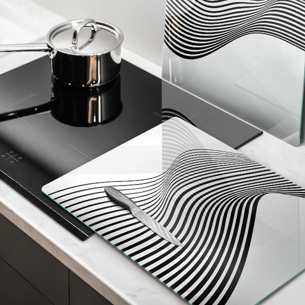 Placă din sticla protectie perete Abstracția liniară