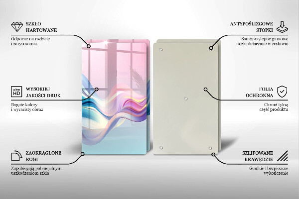 Placă sticla protectie aragaz Abstracția pastelului