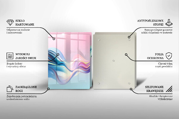 Placă sticla protectie aragaz Abstracția pastelului