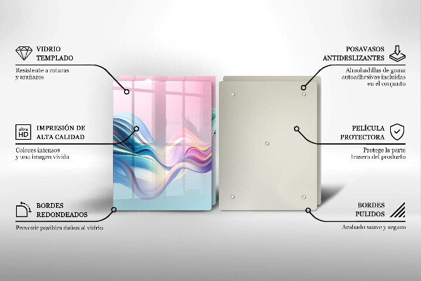 Placă sticla protectie aragaz Abstracția pastelului