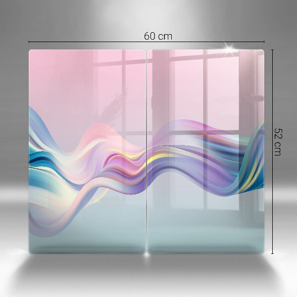 Placă sticla protectie aragaz Abstracția pastelului