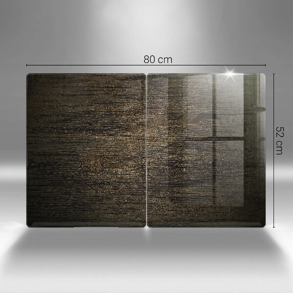 Placă sticla protectie aragaz Textura scoarță de lemn