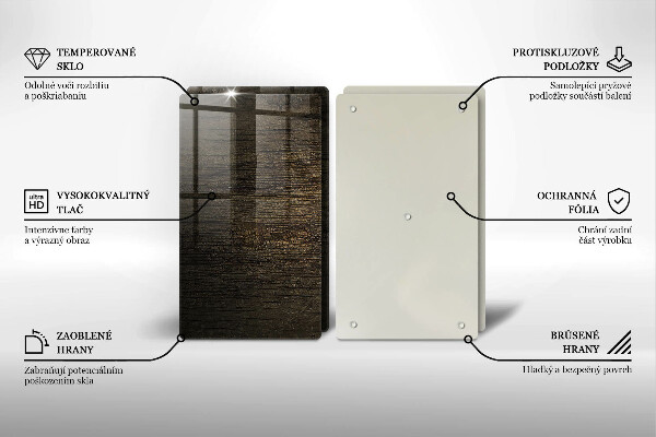 Placă sticla protectie aragaz Textura scoarță de lemn