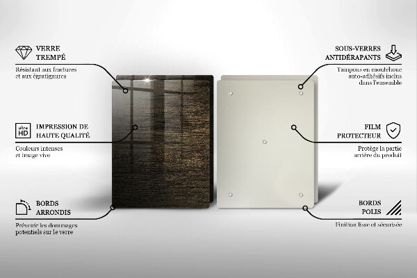 Placă sticla protectie aragaz Textura scoarță de lemn