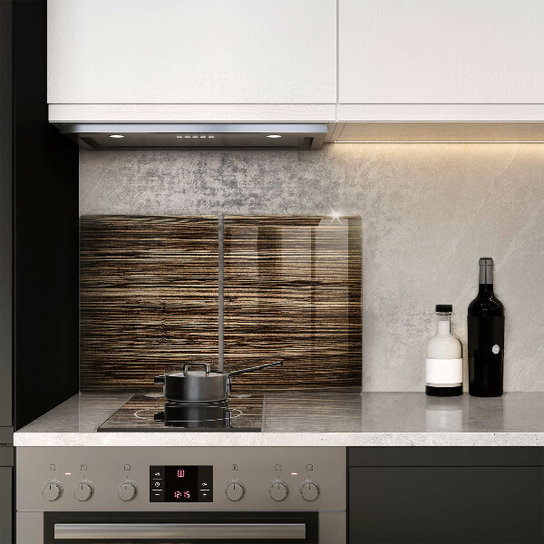 Placă sticla protectie aragaz Textura lemnului