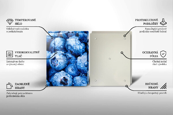 Placă sticla protectie aragaz Afine suculente