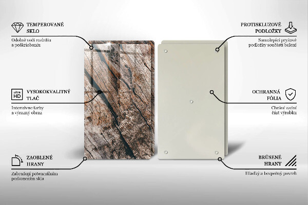 Placă sticla protectie aragaz Structura din lemn