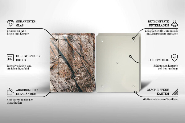 Placă sticla protectie aragaz Structura din lemn