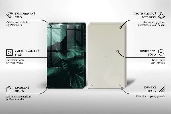 Placă sticla protectie aragaz Frunze sălbatice întunecate