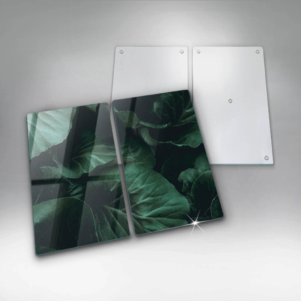 Placă sticla protectie aragaz Frunze sălbatice întunecate