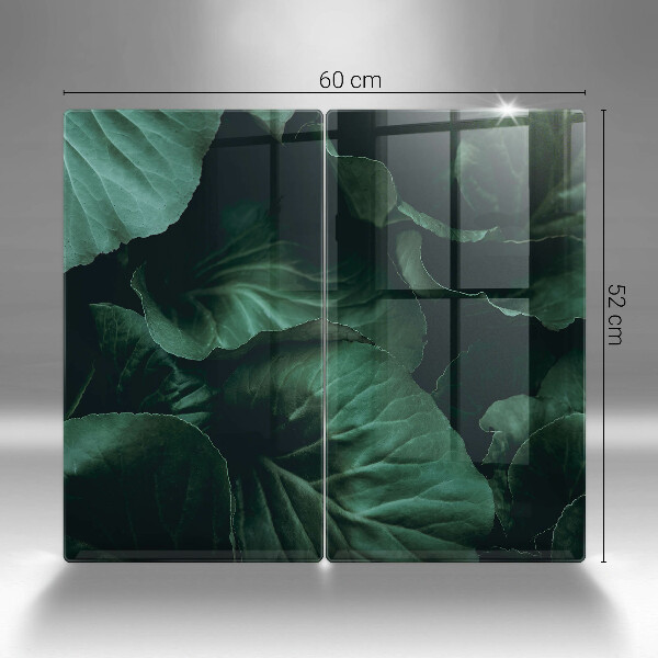 Placă sticla protectie aragaz Frunze sălbatice întunecate