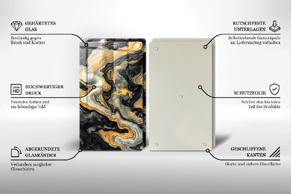 Placă sticla protectie aragaz Structura abstractă