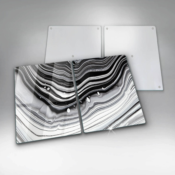 Placă sticla protectie aragaz Abstracția cernelii