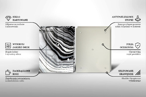 Placă sticla protectie aragaz Abstracția cernelii