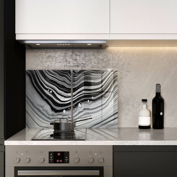 Placă sticla protectie aragaz Abstracția cernelii