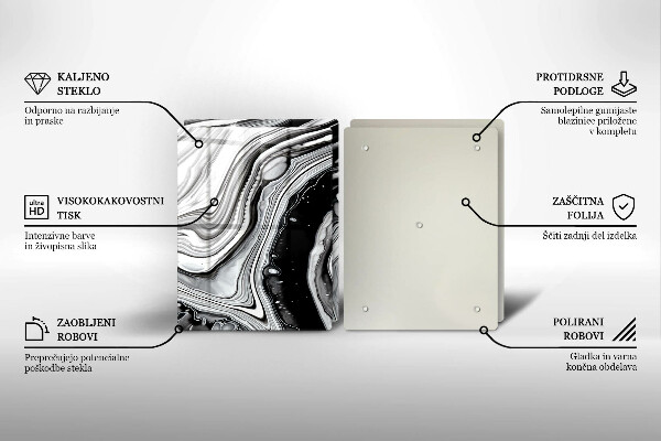 Placă sticla protectie aragaz Abstracția cernelii