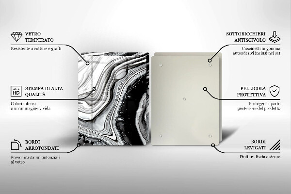 Placă sticla protectie aragaz Abstracția cernelii