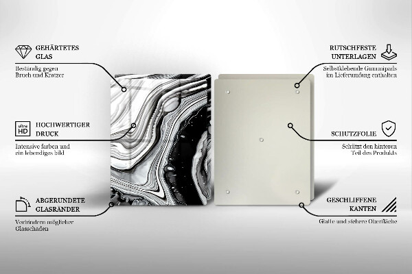 Placă sticla protectie aragaz Abstracția cernelii