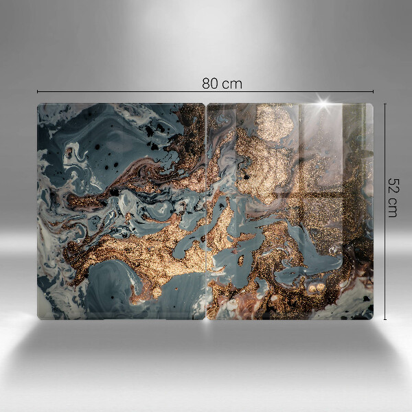 Placă din sticla protectie perete Structură de rocă aurie