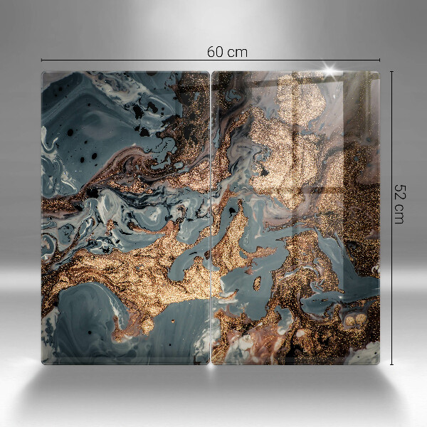 Placă din sticla protectie perete Structură de rocă aurie