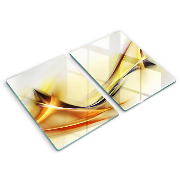 Placă sticla protectie aragaz Linii abstracte de lumină