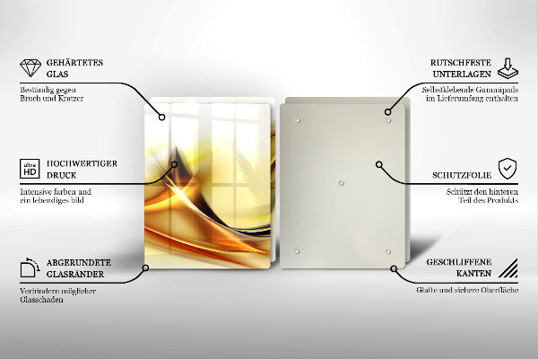 Placă sticla protectie aragaz Linii abstracte de lumină