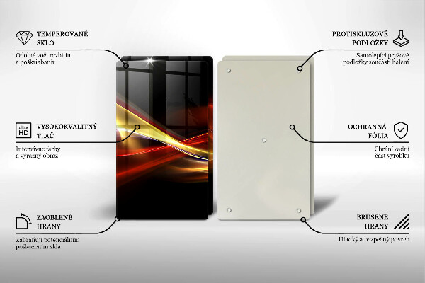 Placă sticla protectie aragaz Fum și lumină abstracte