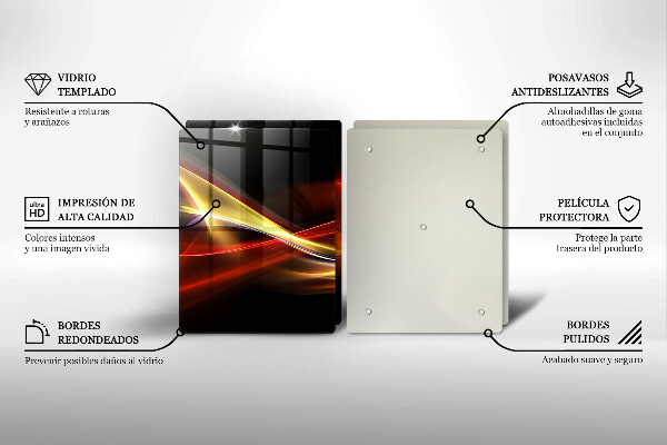 Placă sticla protectie aragaz Fum și lumină abstracte