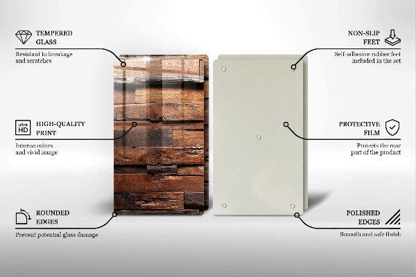 Placă sticla protectie aragaz Scânduri decorative din lemn