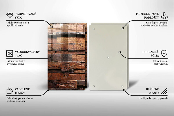 Placă sticla protectie aragaz Scânduri decorative din lemn