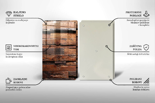 Placă sticla protectie aragaz Scânduri decorative din lemn