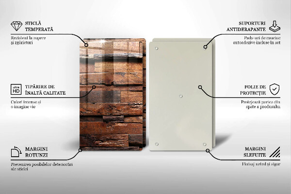 Placă sticla protectie aragaz Scânduri decorative din lemn