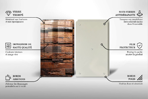 Placă sticla protectie aragaz Scânduri decorative din lemn