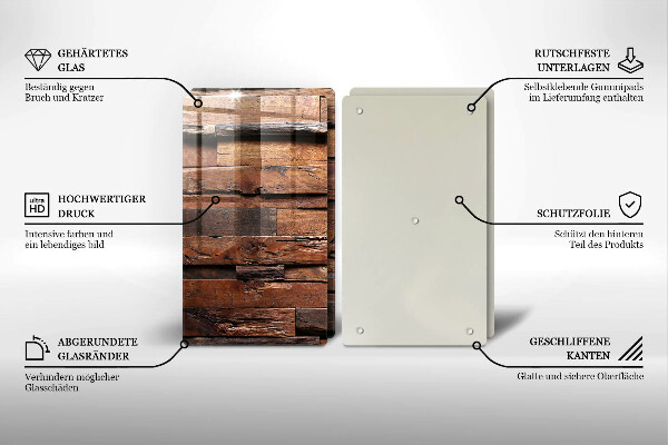 Placă sticla protectie aragaz Scânduri decorative din lemn