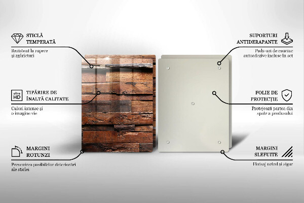 Placă sticla protectie aragaz Scânduri decorative din lemn