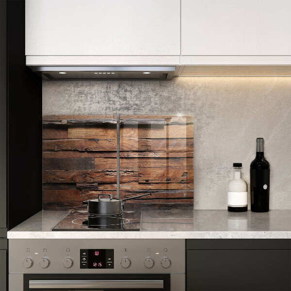 Placă sticla protectie aragaz Scânduri decorative din lemn